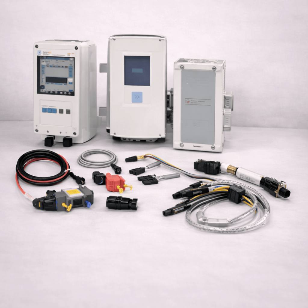 Solar system components including charge controllers and monitoring equipment