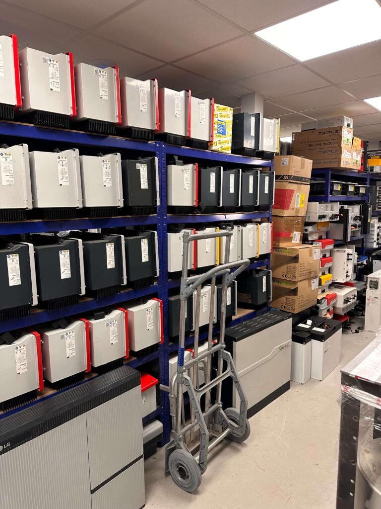 Refurbished solar inverters prepared for UK delivery