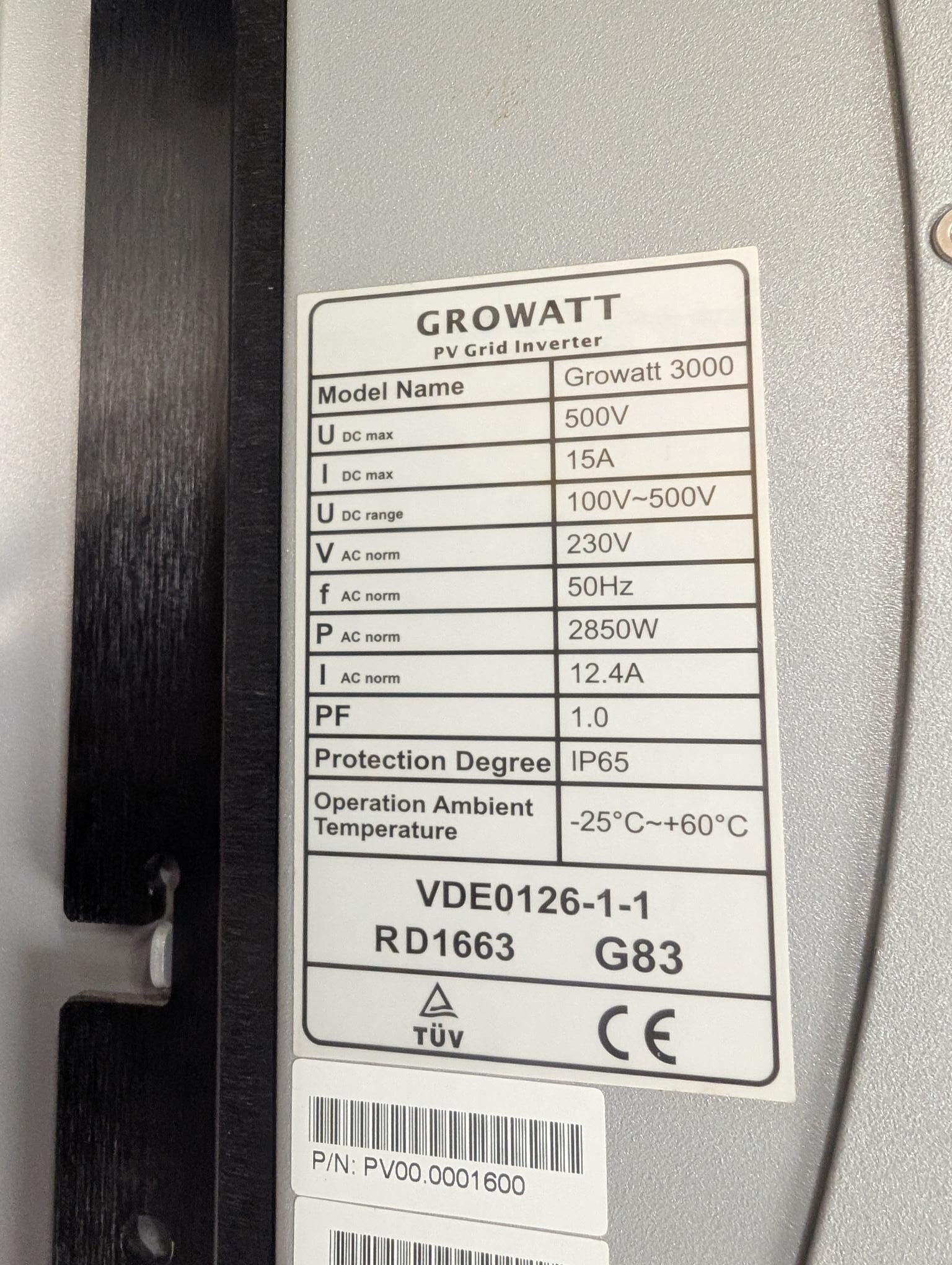 Growatt 3000 2.85 KW 2850 W Solar PV Inverter - Image 4