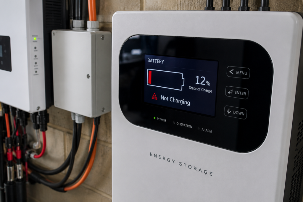 solar battery not charging