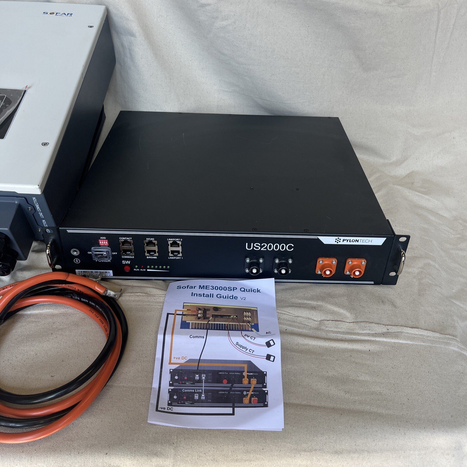 SOFAR ME3000 SP Solar PV AC Controller & Pylontech US2000C lithium battery Kit. - Image 4