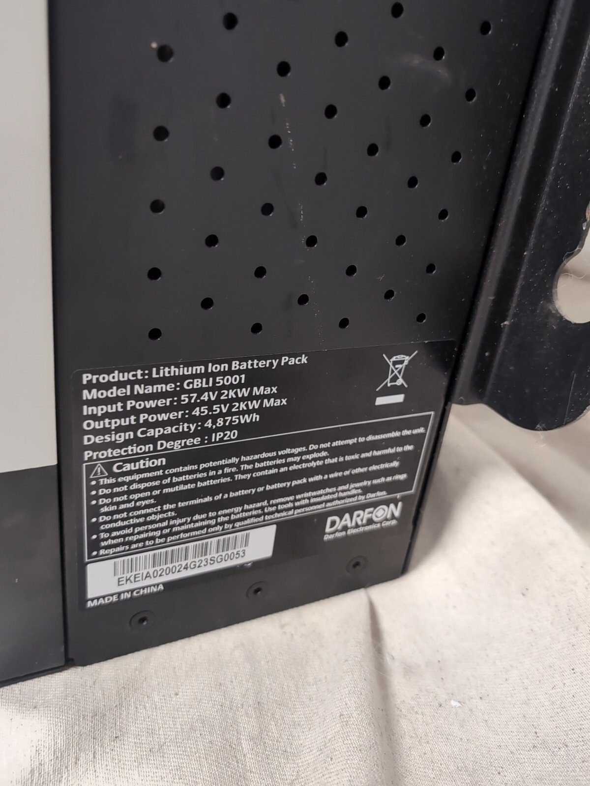 Growatt GBLI 5001 Battery Faulty Spares or Repair - Image 5