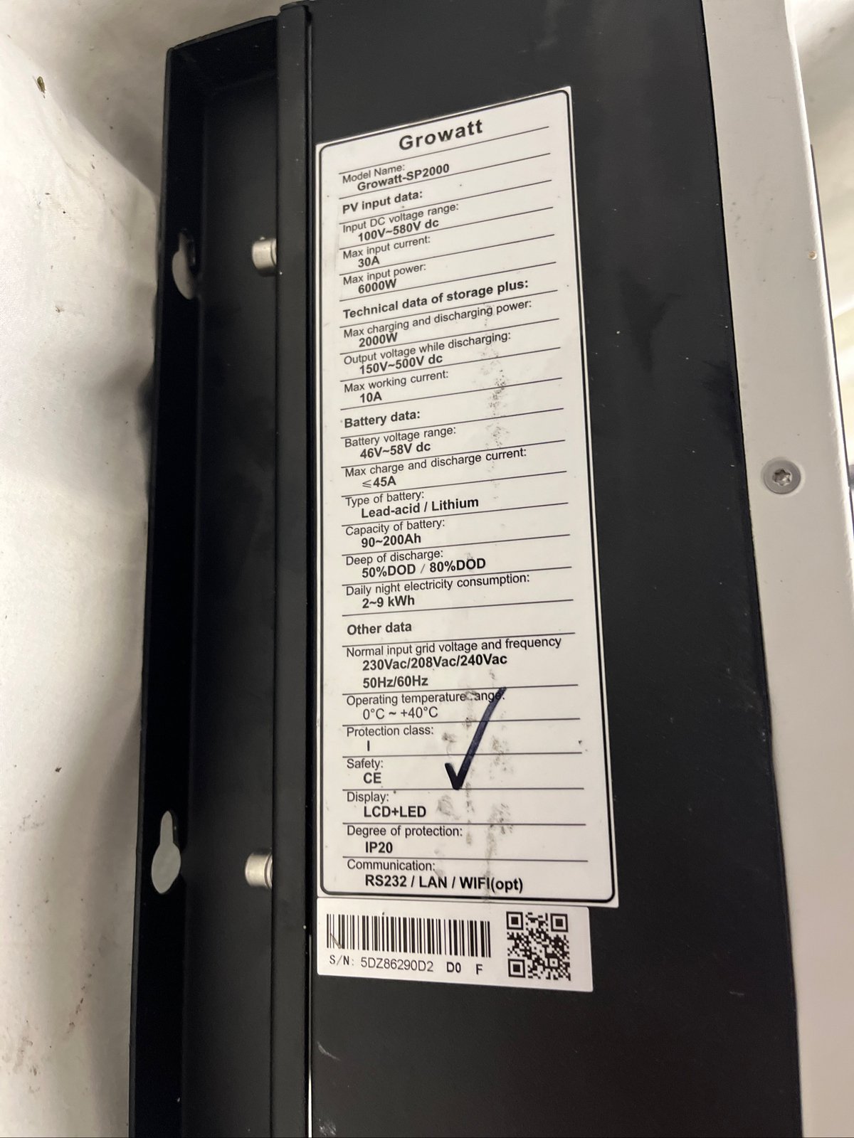 Growatt SP2000 Retrofit Storage Inverter / Charger Controller 2KW - Image 10