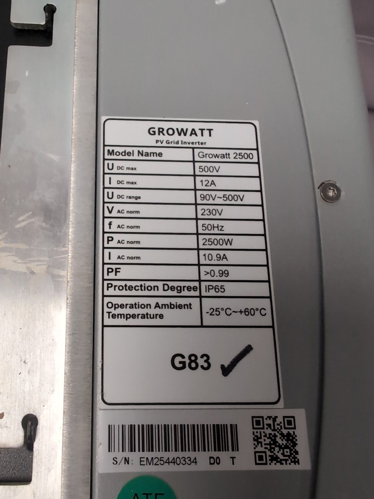 Growatt 2500 2.5kW Solar PV Inverter – 2500W 90–500V 50Hz - Image 6